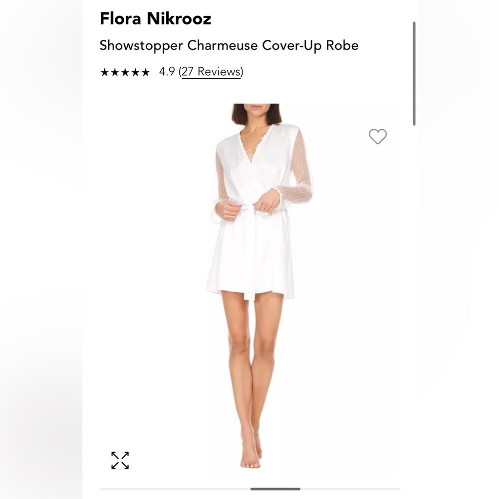 NWT Flora nikrooz showshopper robe in ivory size small
